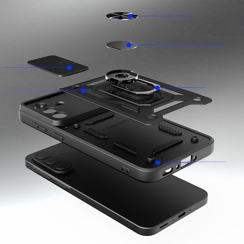 Handyhülle für Galaxy A57 5G, Techsuit CamShield Series, Schwarz