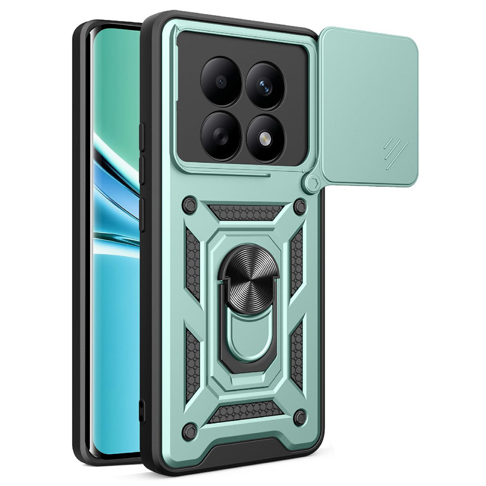 Handyhülle für Xiaomi Redmi Note 15 5G / Redmi Note 15 4G / POCO M8 5G, Techsuit CamShield Series, Grün-Schwarz
