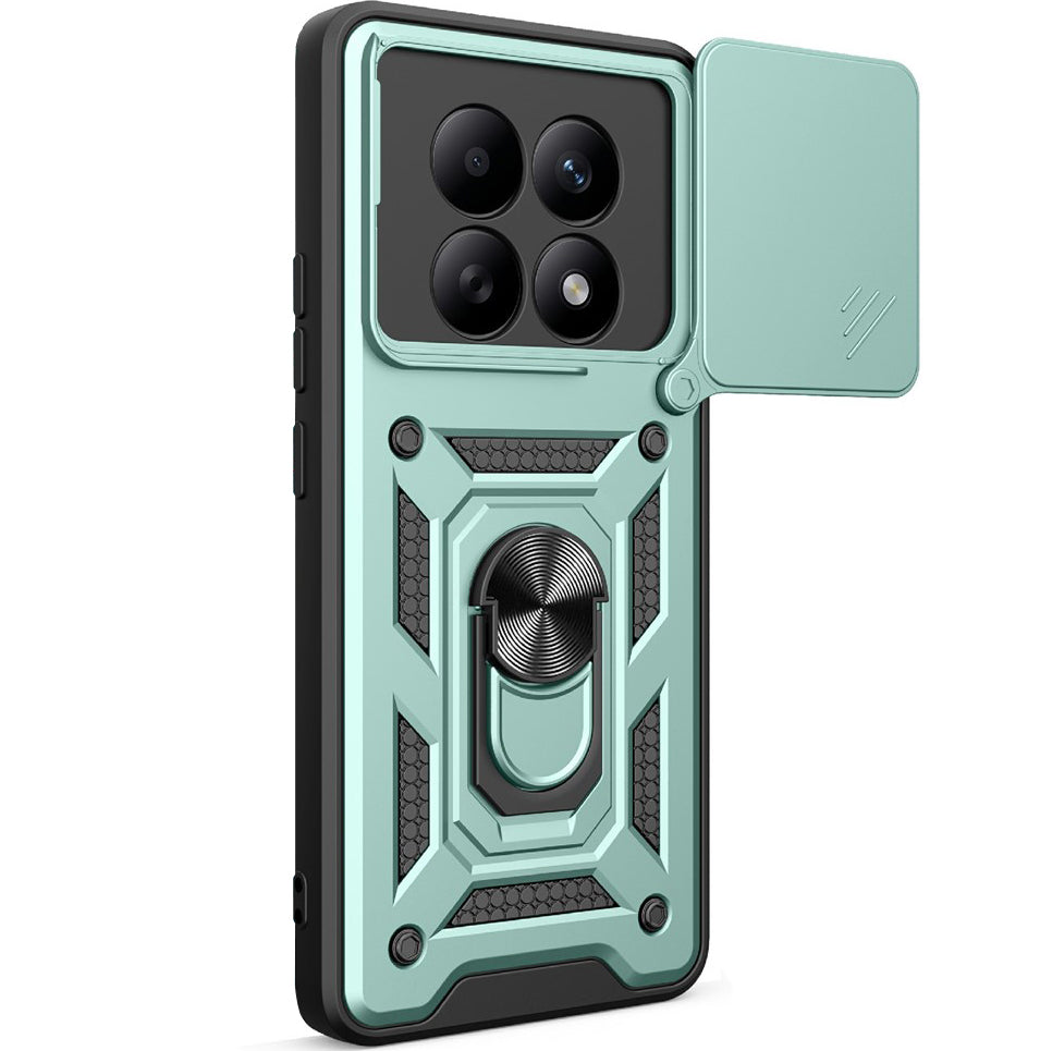Handyhülle für Xiaomi Redmi Note 15 5G / Redmi Note 15 4G / POCO M8 5G, Techsuit CamShield Series, Grün-Schwarz