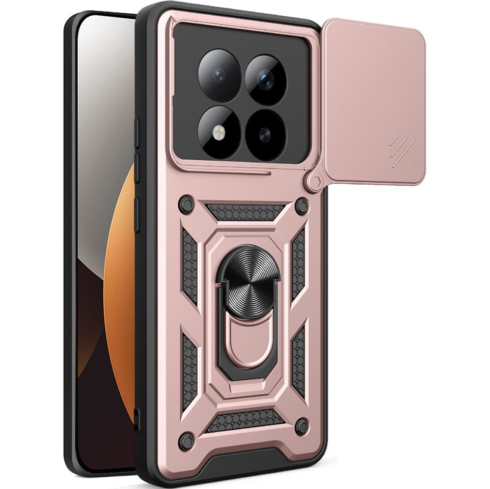 Handyhülle für Xiaomi Redmi Note 15 Pro Plus 5G / POCO M8 Pro 5G, Techsuit CamShield Series, Roségold / Schwarz