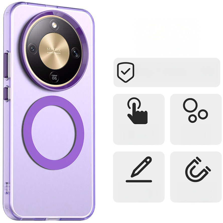 Handyhülle für Honor Magic8 Lite, Techsuit CandyCase MagSafe, Violett