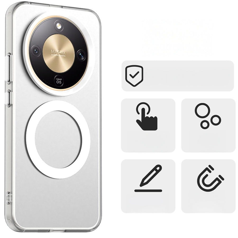 Handyhülle für Honor Magic8 Lite, Techsuit CandyCase MagSafe, Weiß