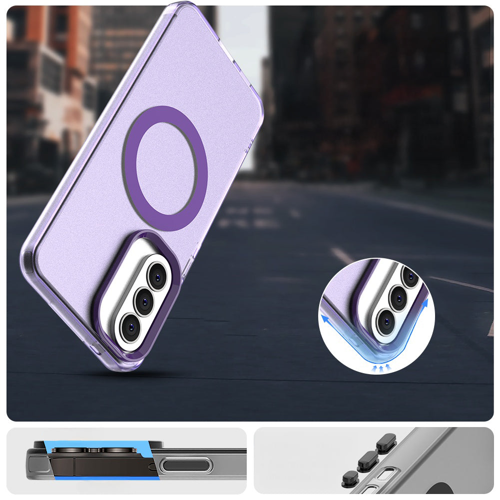Handyhülle für Galaxy A57 5G, Techsuit CandyCase MagSafe, Violett