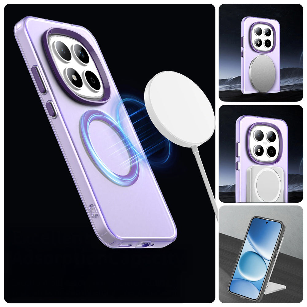 Handyhülle für Xiaomi Redmi Note 15 Pro 5G, Techsuit CandyCase MagSafe, Violett