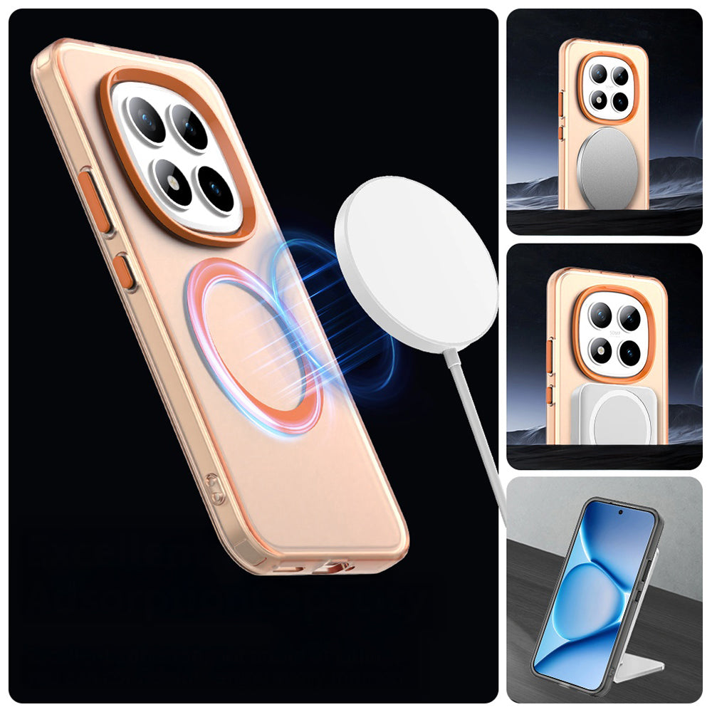 Handyhülle für Xiaomi Redmi Note 15 Pro Plus 5G / POCO M8 Pro 5G, Techsuit CandyCase MagSafe, Orange