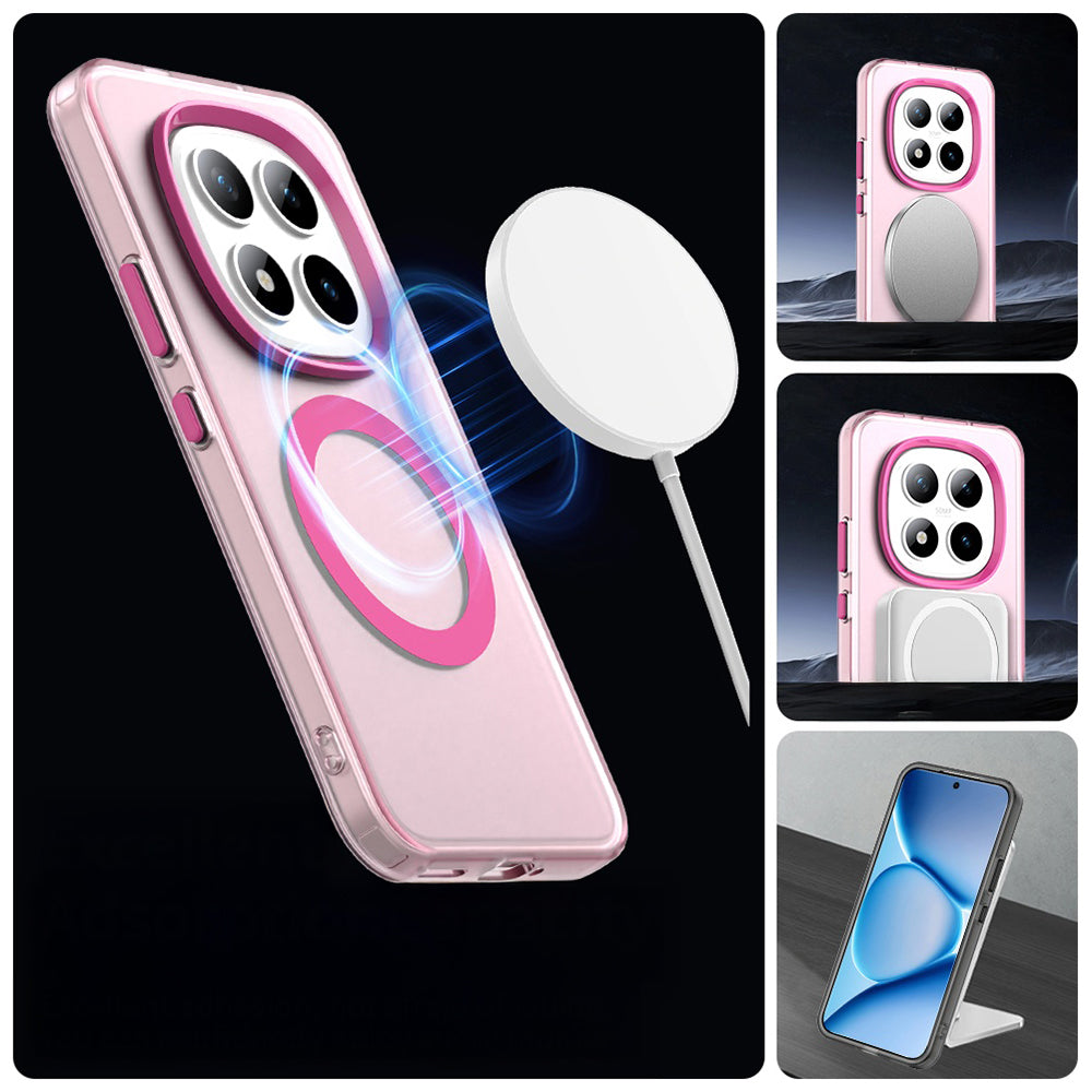 Handyhülle für Xiaomi Redmi Note 15 Pro Plus 5G / POCO M8 Pro 5G, Techsuit CandyCase MagSafe, Rosa