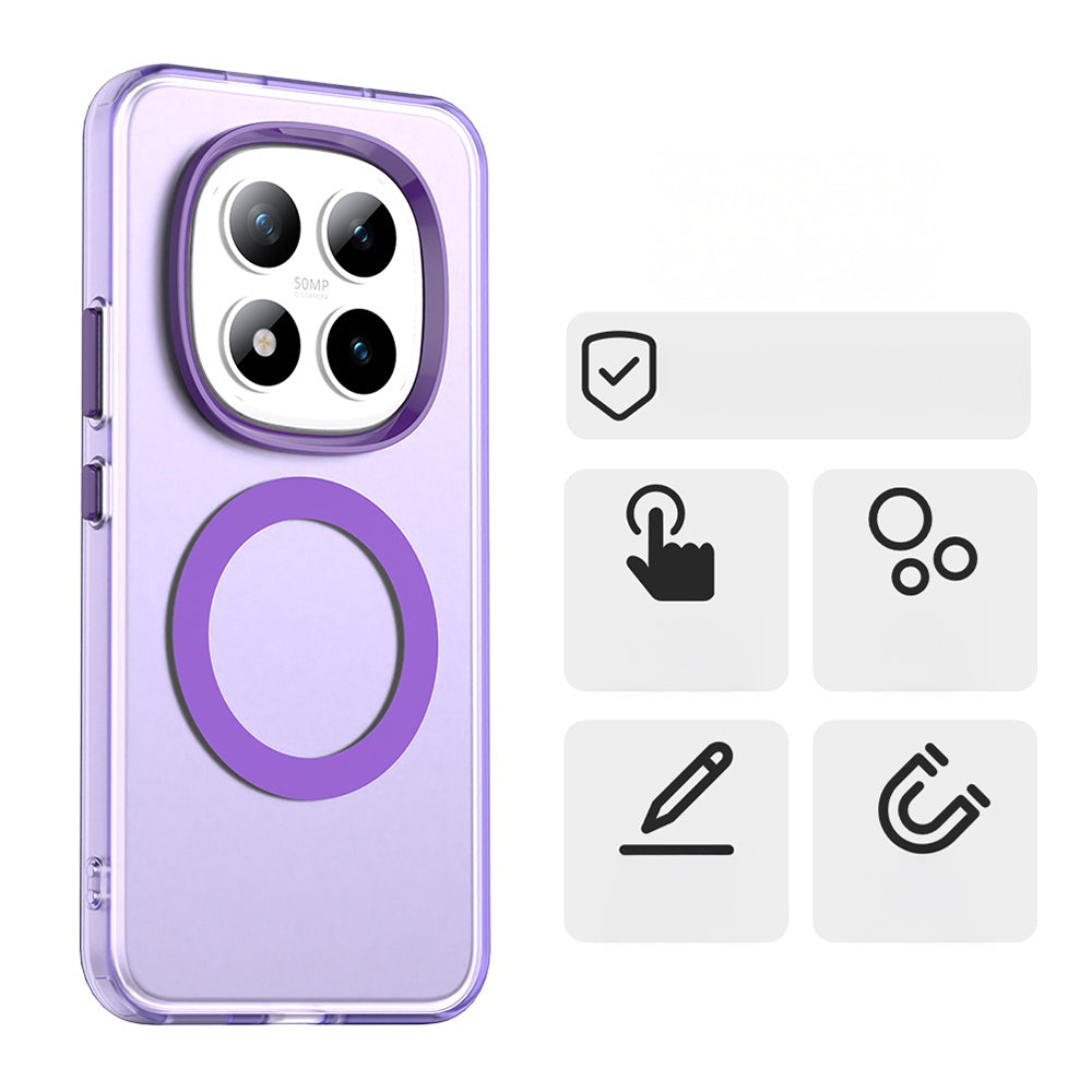 Handyhülle für Xiaomi Redmi Note 15 Pro Plus 5G / POCO M8 Pro 5G, Techsuit CandyCase MagSafe, Violett