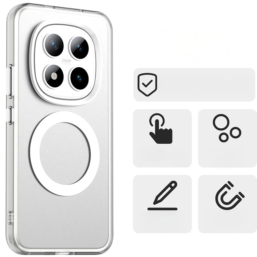 Handyhülle für Xiaomi Redmi Note 15 Pro Plus 5G / POCO M8 Pro 5G, Techsuit CandyCase MagSafe, Weiß