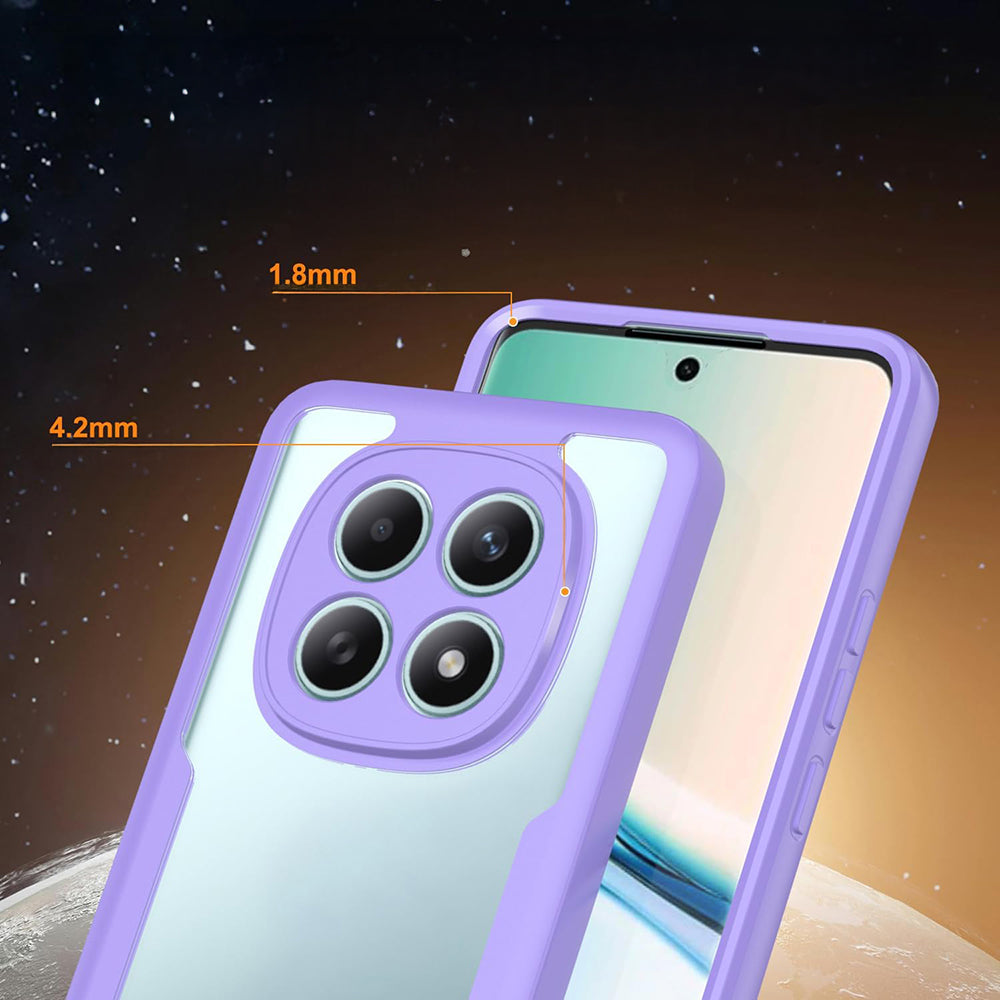Handyhülle 360° mit Displayschutz für Xiaomi Redmi Note 15 5G / POCO M8 5G, Techsuit ColorVerse, Transparent-Violett