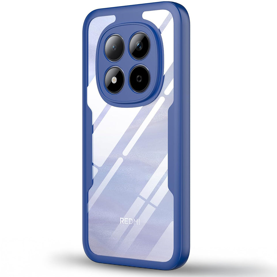 Handyhülle 360° mit Displayschutz für Xiaomi Redmi Note 15 Pro 5G, Techsuit ColorVerse, Transparent und Dunkelblau