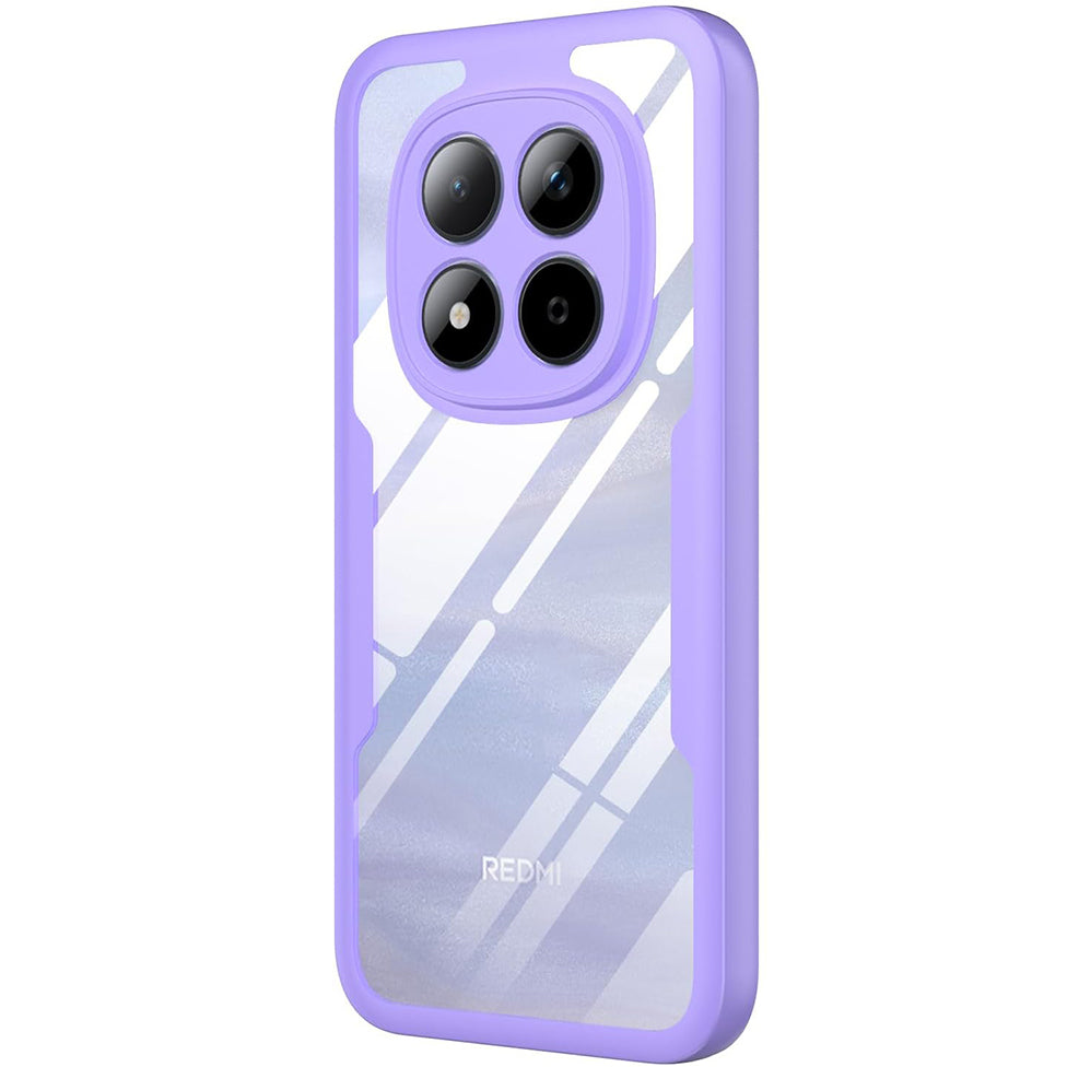 Handyhülle 360° mit Displayschutz für Xiaomi Redmi Note 15 Pro 5G, Techsuit ColorVerse, Transparent-Violett