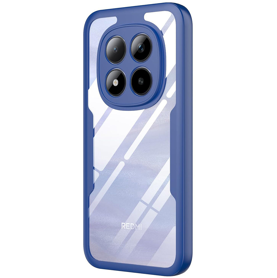 Handyhülle 360° mit Displayschutz für Xiaomi Redmi Note 15 Pro Plus 5G / POCO M8 Pro 5G, Techsuit ColorVerse, Transparent und Dunkelblau