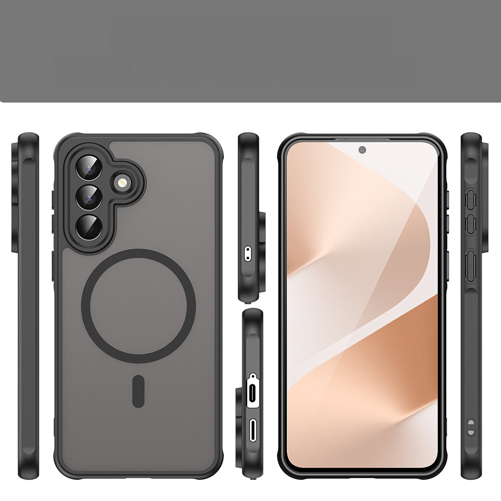 Handyhülle für Galaxy A57 5G, Techsuit HaloFrost II MagSafe, Schwarz