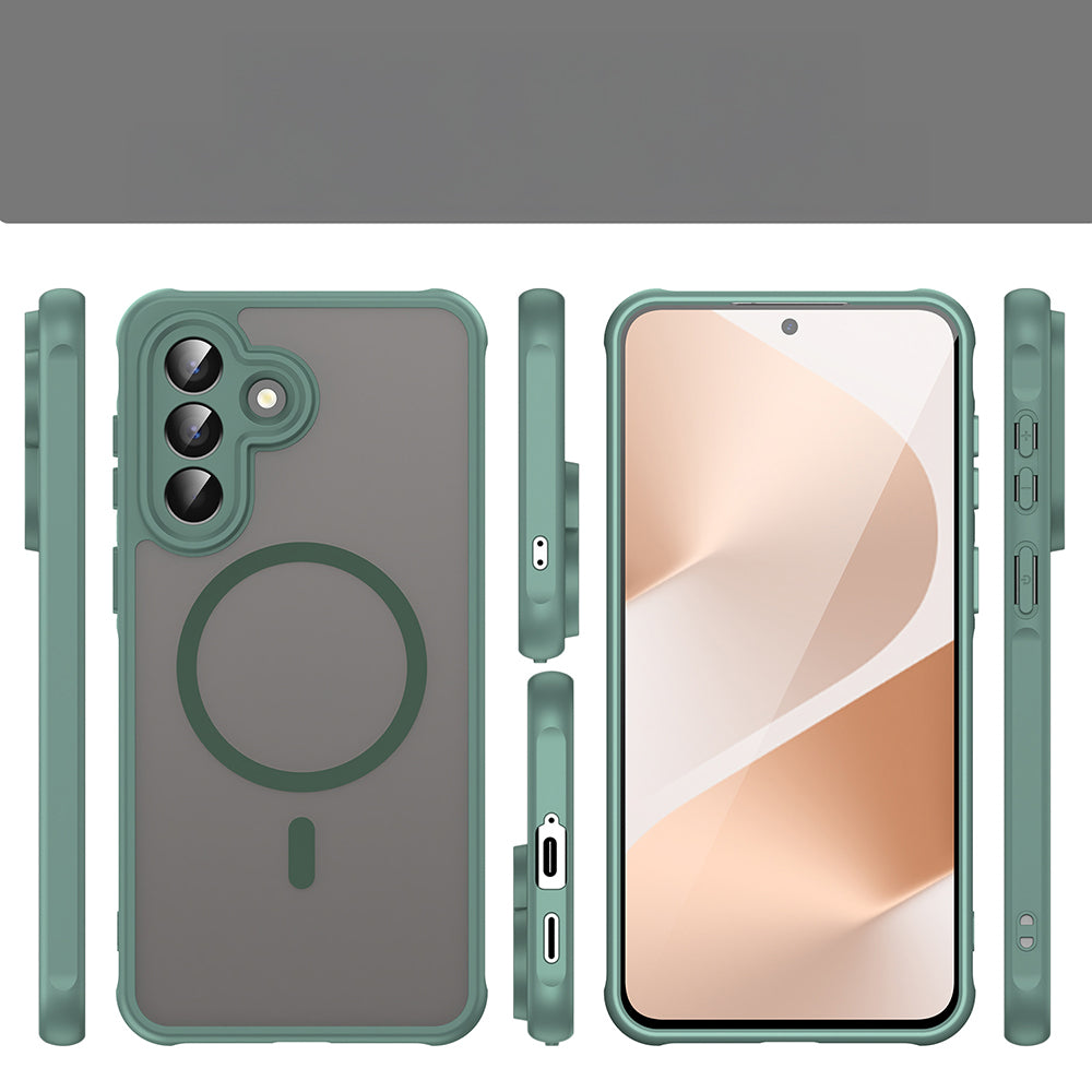 Handyhülle für Galaxy A57 5G, Techsuit HaloFrost II MagSafe, Grün