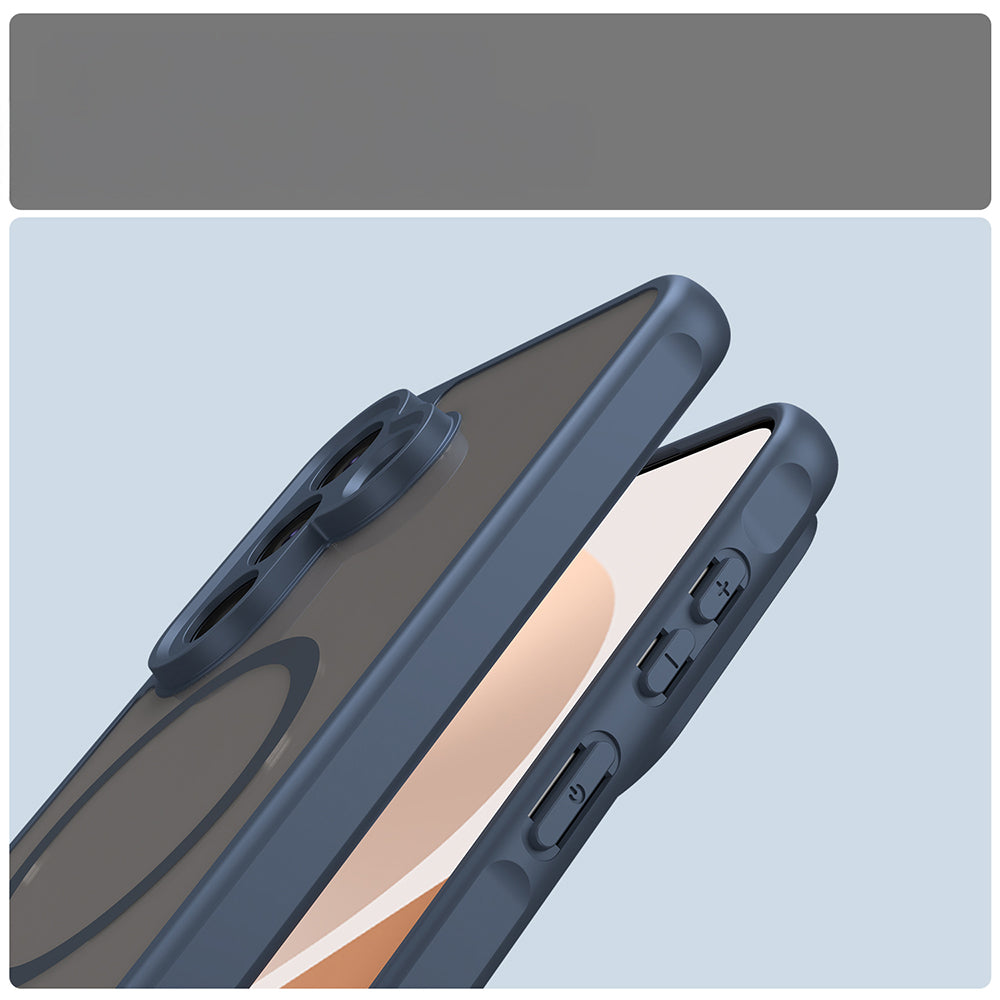 Handyhülle für Galaxy A57 5G, Techsuit HaloFrost II MagSafe, Dunkelblau