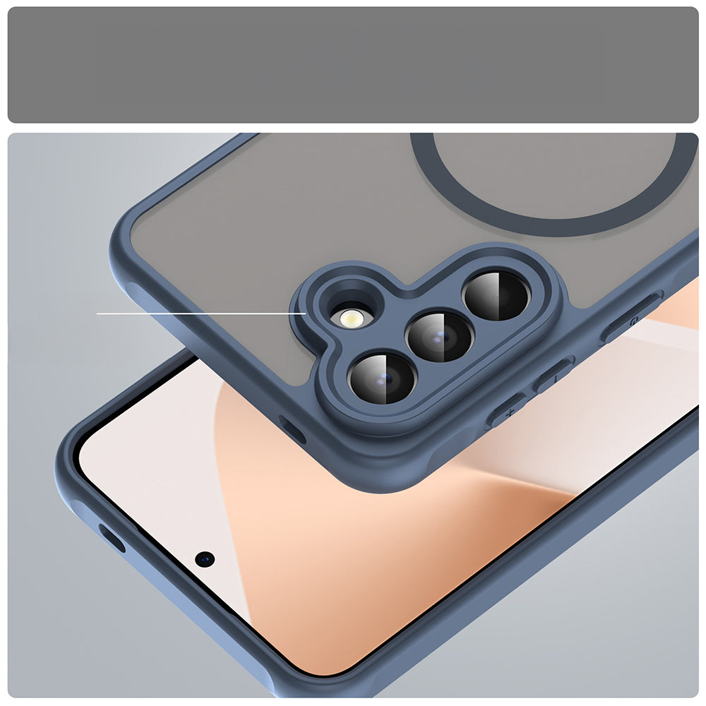 Handyhülle für Galaxy A57 5G, Techsuit HaloFrost II MagSafe, Dunkelblau