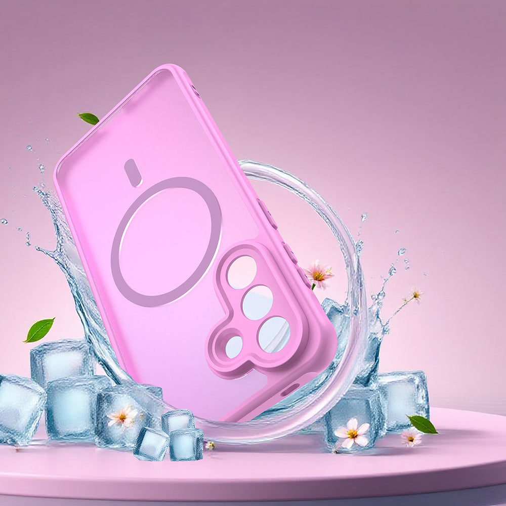 Handyhülle für Galaxy A57 5G, Techsuit HaloFrost II MagSafe, Rosa