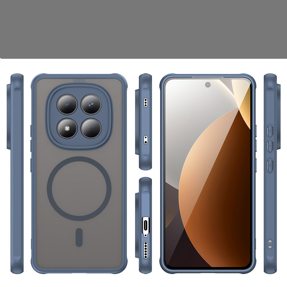 Handyhülle für Xiaomi Redmi Note 15 Pro 4G, Techsuit HaloFrost II MagSafe, Dunkelblau