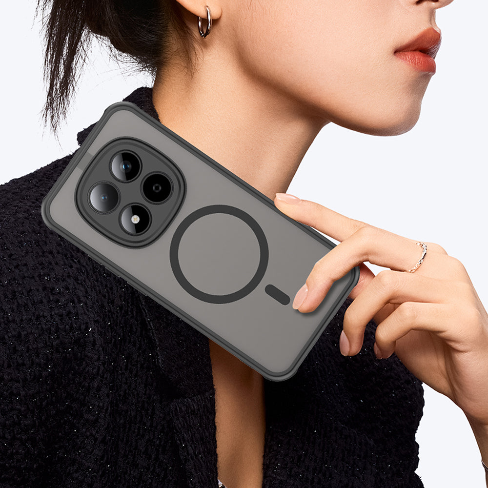 Handyhülle für Xiaomi Redmi Note 15 Pro 5G, Techsuit HaloFrost II MagSafe, Schwarz