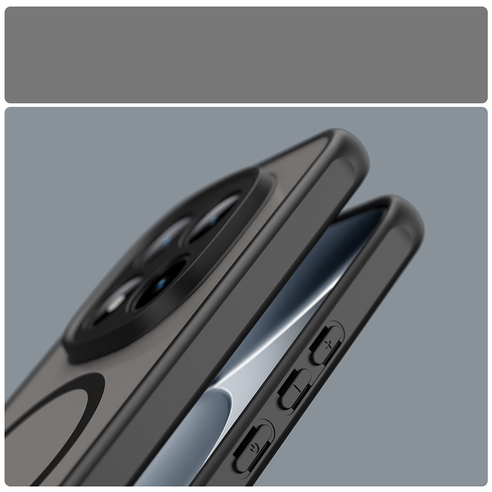 Handyhülle für Xiaomi Redmi Note 15 Pro Plus 5G / POCO M8 Pro 5G, Techsuit HaloFrost II MagSafe, Schwarz