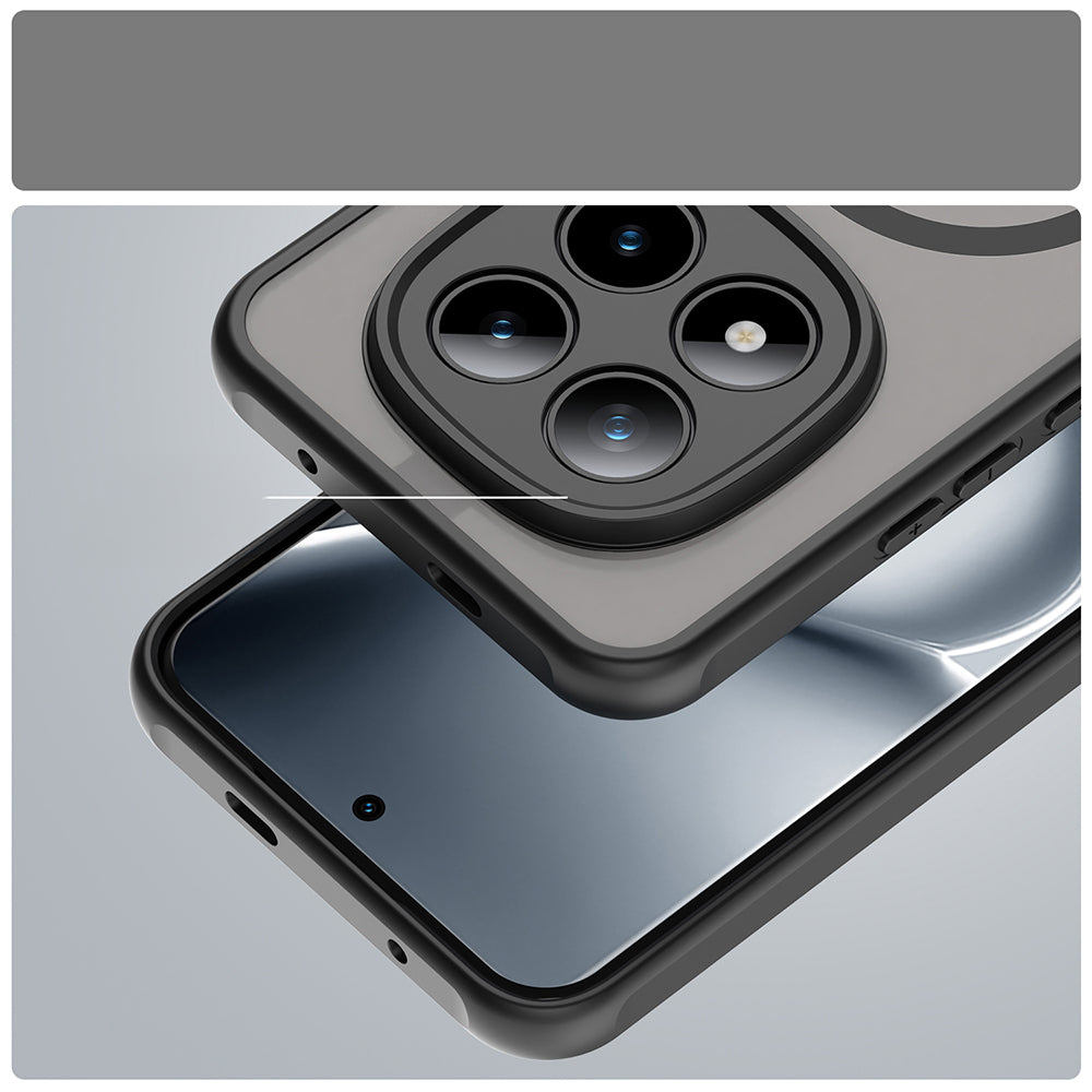 Handyhülle für Xiaomi Redmi Note 15 Pro Plus 5G / POCO M8 Pro 5G, Techsuit HaloFrost II MagSafe, Schwarz