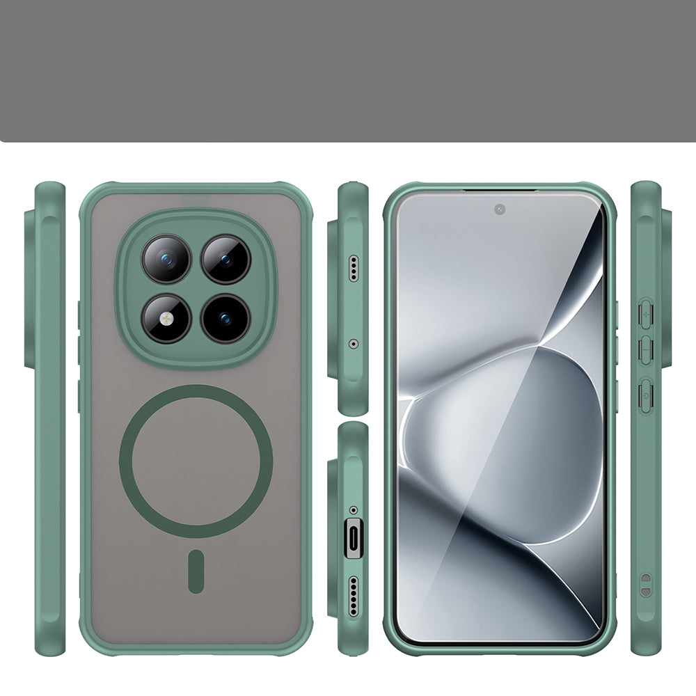 Handyhülle für Xiaomi Redmi Note 15 Pro Plus 5G / POCO M8 Pro 5G, Techsuit HaloFrost II MagSafe, Grün