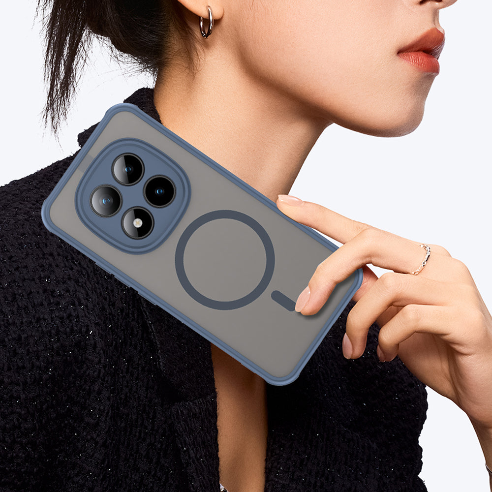 Handyhülle für Xiaomi Redmi Note 15 Pro Plus 5G / POCO M8 Pro 5G, Techsuit HaloFrost II MagSafe, Dunkelblau