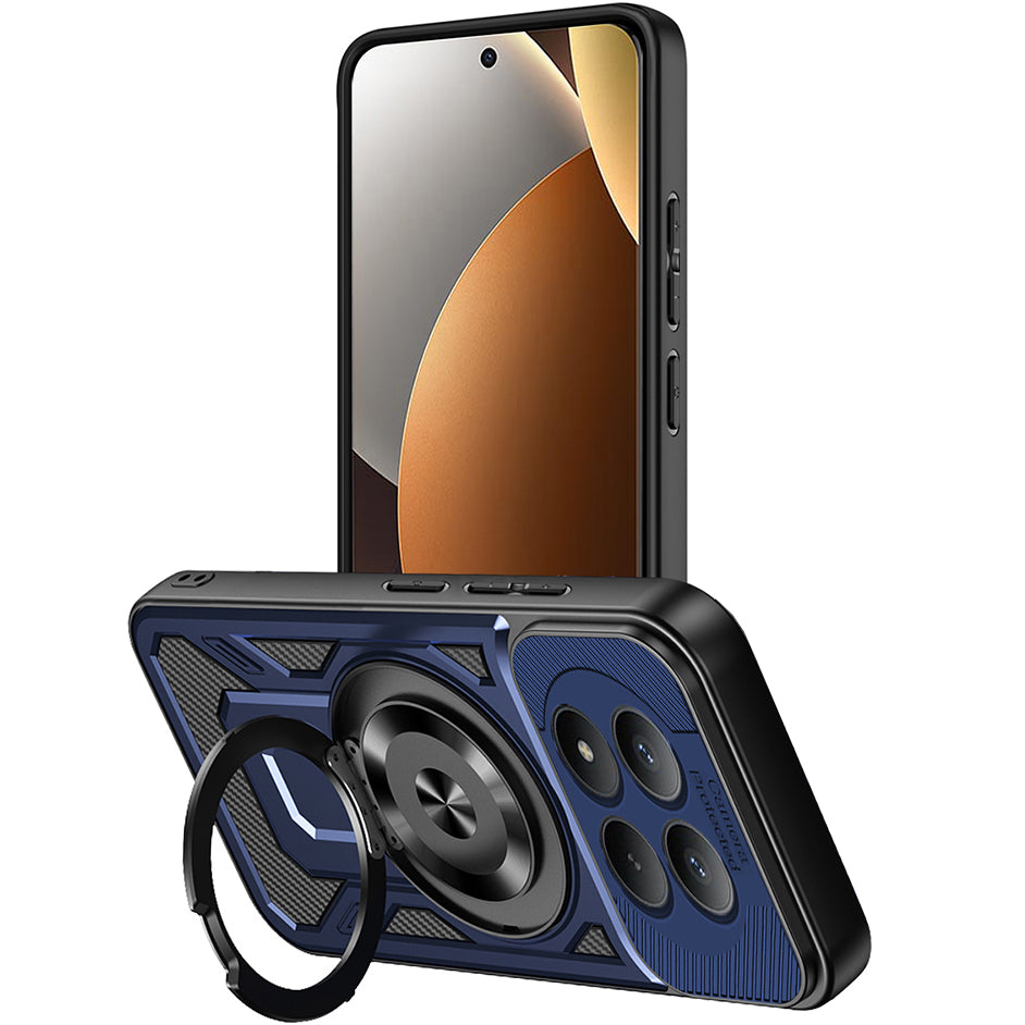 Handyhülle für Xiaomi Redmi Note 15 Pro 5G, Techsuit RuggedCam, Blau-Schwarz
