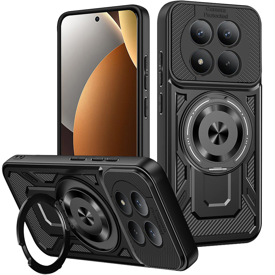 Handyhülle für Xiaomi Redmi Note 15 Pro Plus 5G / POCO M8 Pro 5G, Techsuit RuggedCam, Schwarz