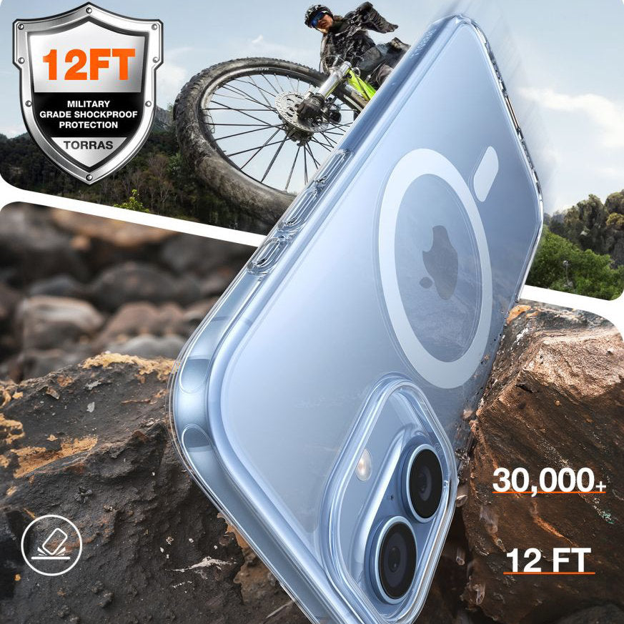 Handyhülle für iPhone 17, Torras Guardian-Mag mit MagSafe, Transparent