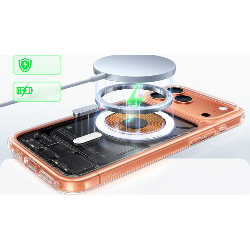 Handyhülle für iPhone 17 Pro, Torras Guardian-Mag mit MagSafe, Transparent