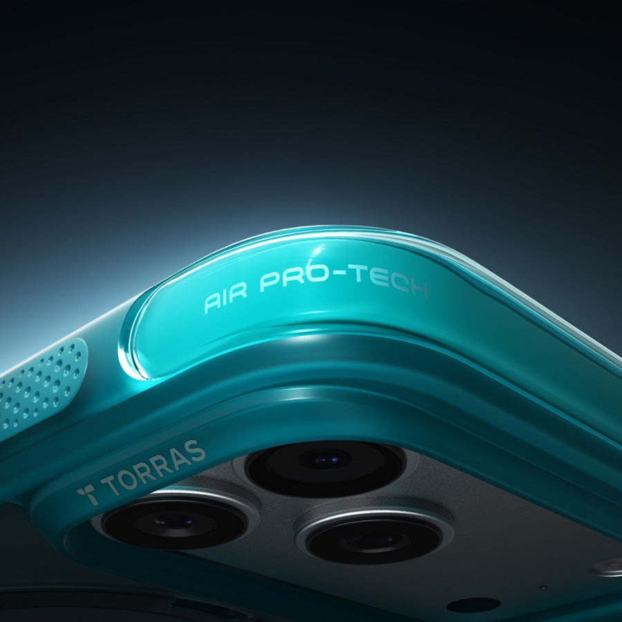Handyhülle mit 360° drehbarem Standfuß mit MagSafe für iPhone 17 Pro Max, Torras Ostand Q3 Air, Türkis