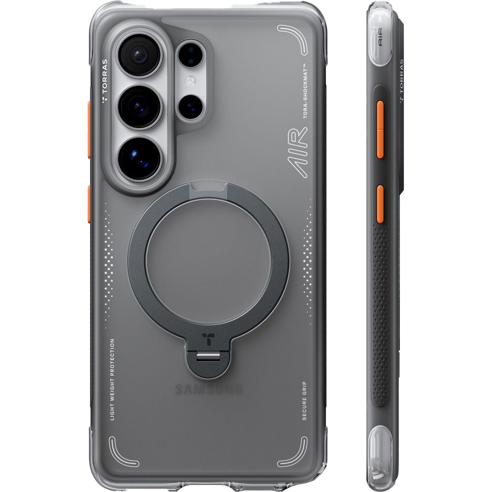 Handyhülle mit 360° drehbarem Standfuß für Galaxy S26 Ultra, Torras Ostand Q3 Air mit MagSafe, Schwarz