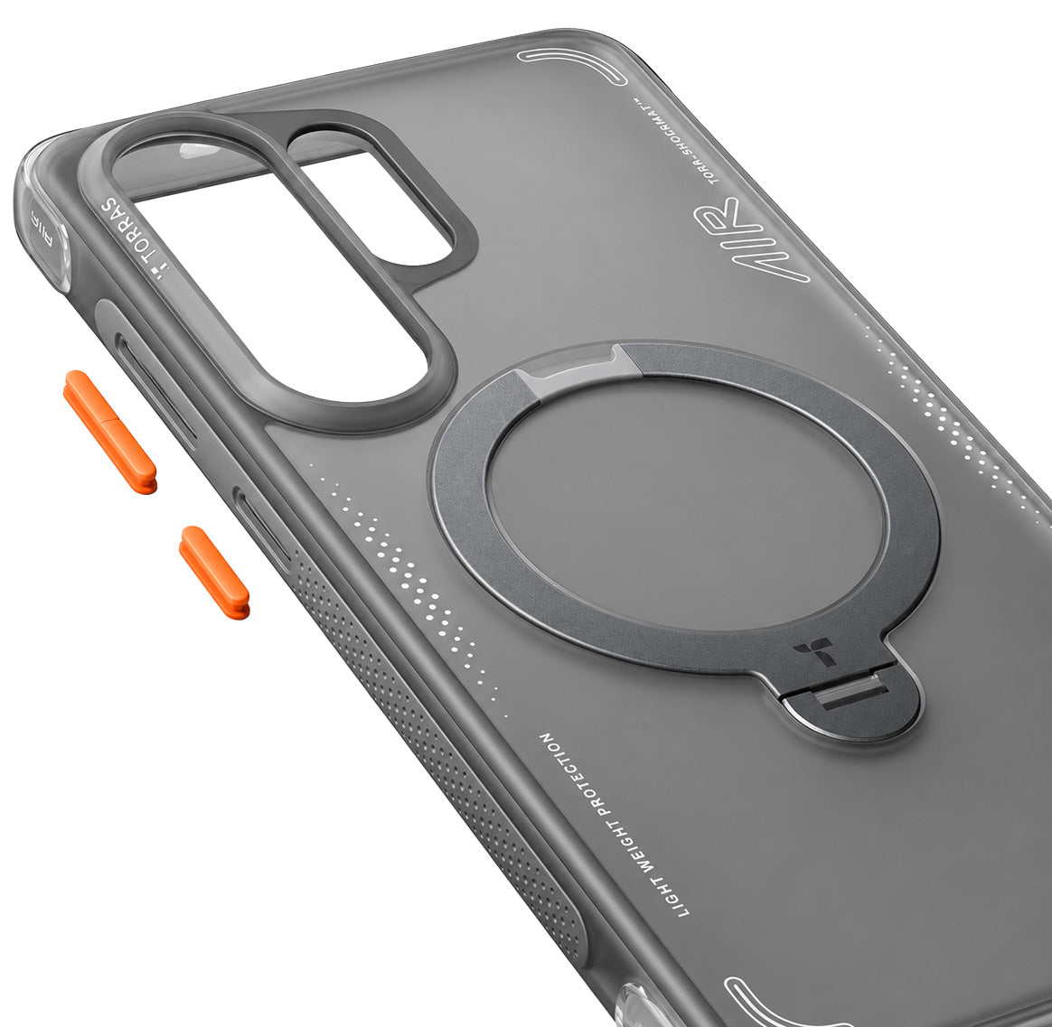 Handyhülle mit 360° drehbarem Standfuß für Galaxy S26 Ultra, Torras Ostand Q3 Air mit MagSafe, Schwarz