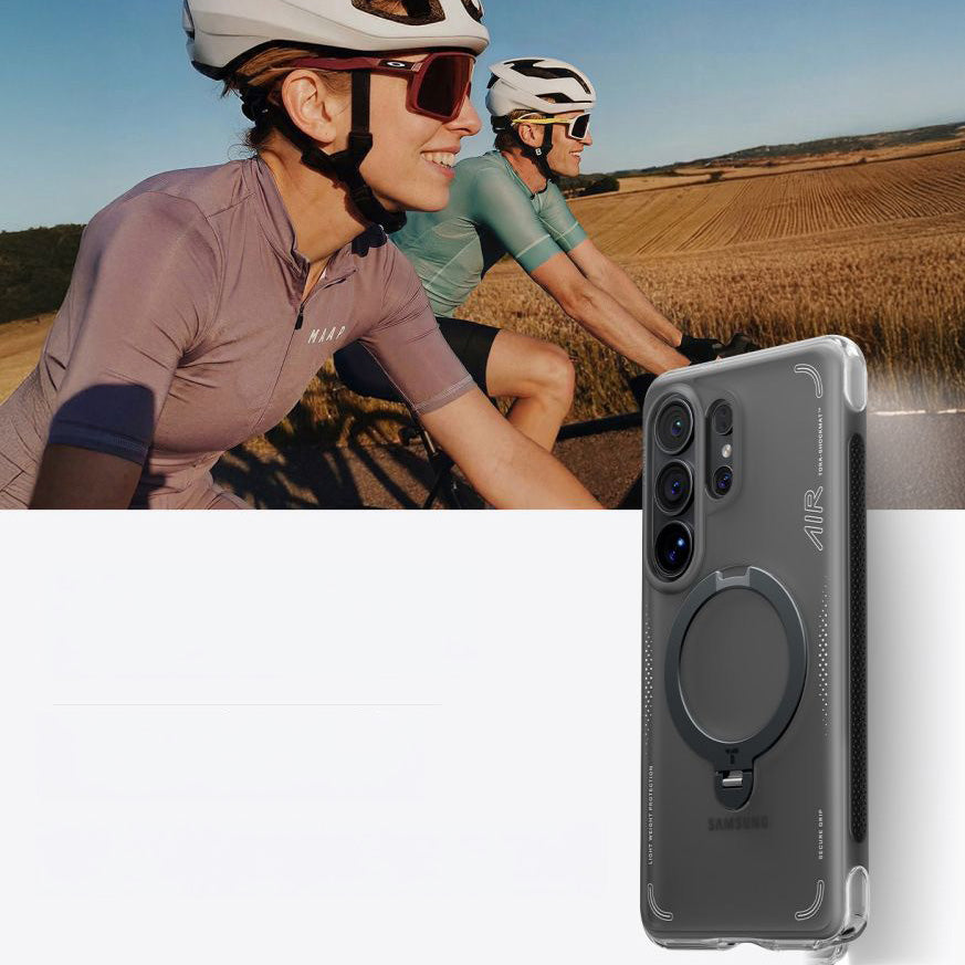 Handyhülle mit 360° drehbarem Standfuß für Galaxy S26 Ultra, Torras Ostand Q3 Air mit MagSafe, Schwarz