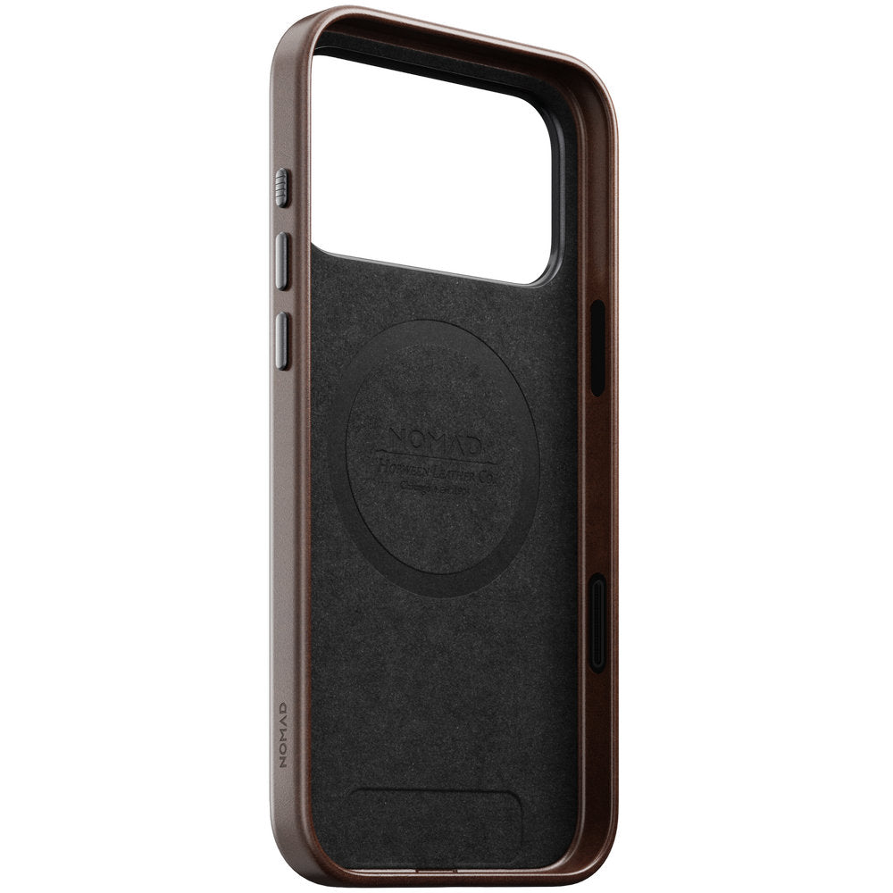 Leder Handyhülle für iPhone 18 Pro Max / 17 Pro Max mit MagSafe, Traditional Leather Case Horween Series, rustikales Braun (3/9)