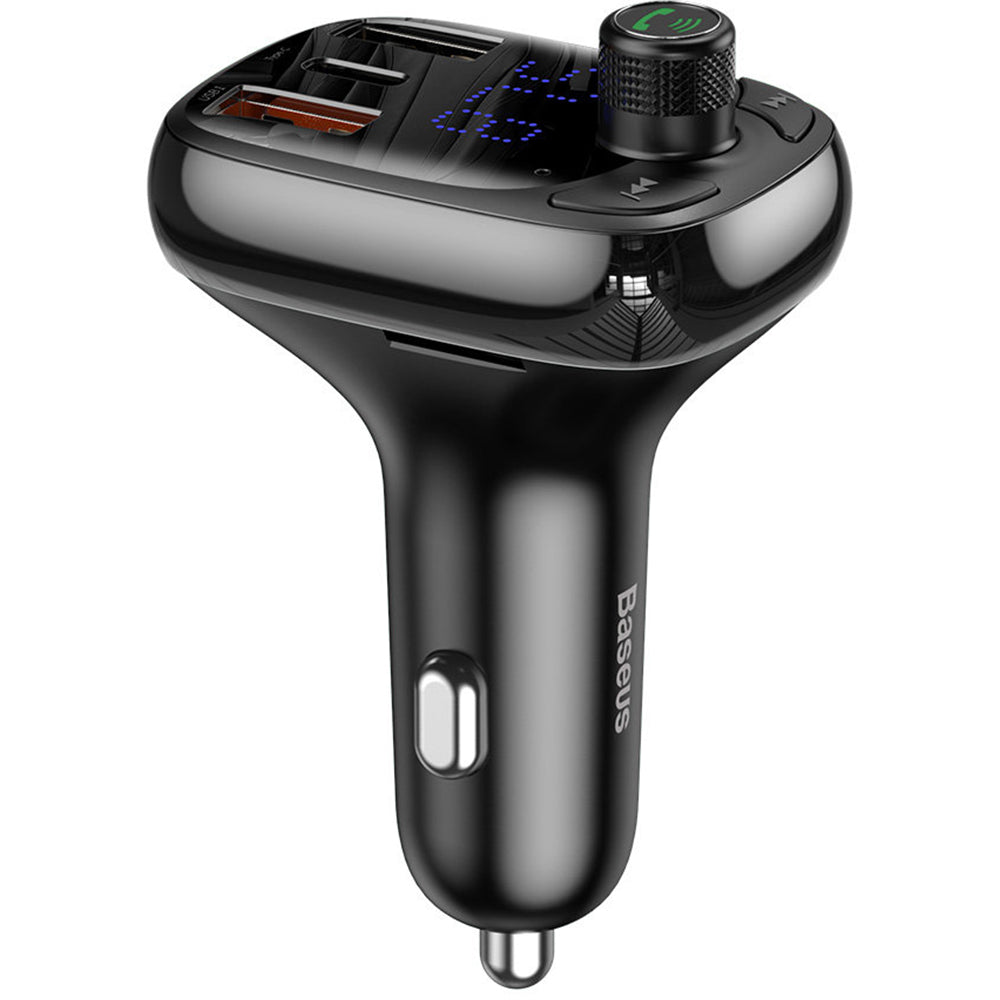 Autoladegerät Baseus + Transmitter FM Baseus S-13 2x USB-A, USB-C, Schwarz