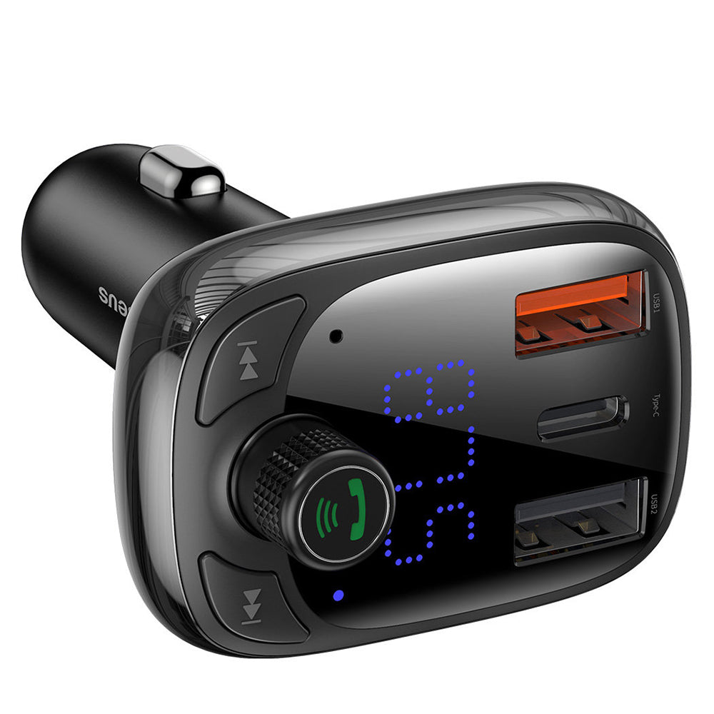 Autoladegerät Baseus + Transmitter FM Baseus S-13 2x USB-A, USB-C, Schwarz