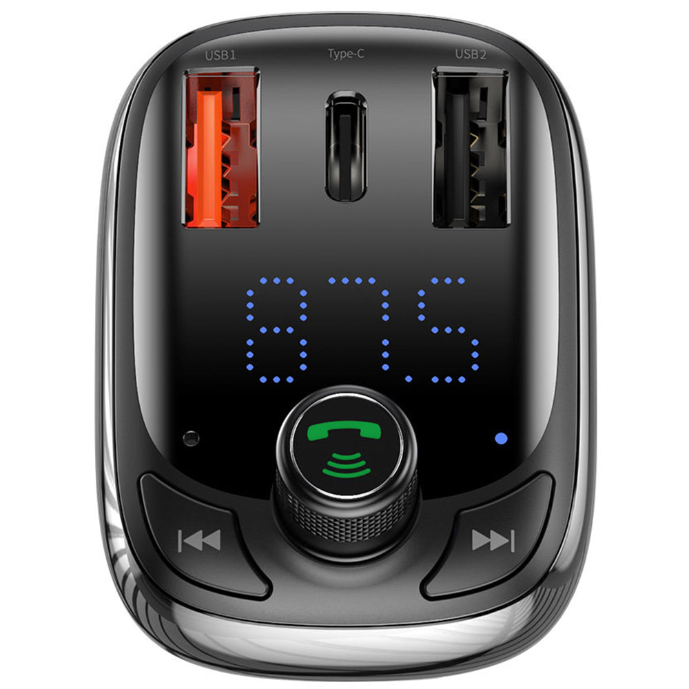 Autoladegerät Baseus + Transmitter FM Baseus S-13 2x USB-A, USB-C, Schwarz