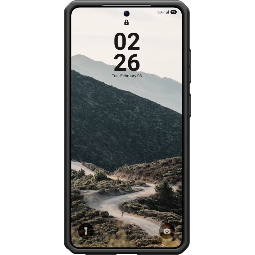Gepanzerte Handyhülle für Galaxy S26 Ultra, Urban Armor Gear Civilian LT mit MagSafe, Olivgrün mit schwarzen Rahmen