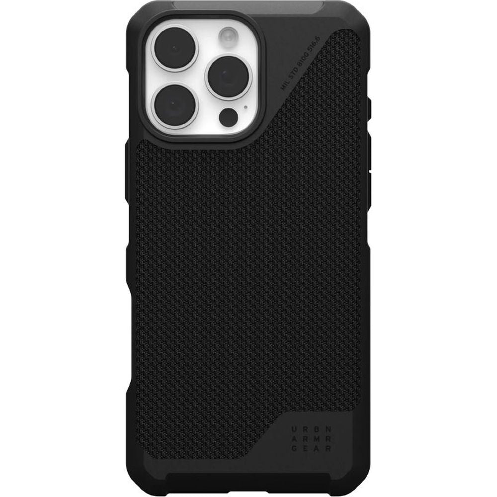 Handyhülle für iPhone 16 Pro Max, UAG Metropolis LT Mag mit MagSafe, Schwarz mit Kevlar