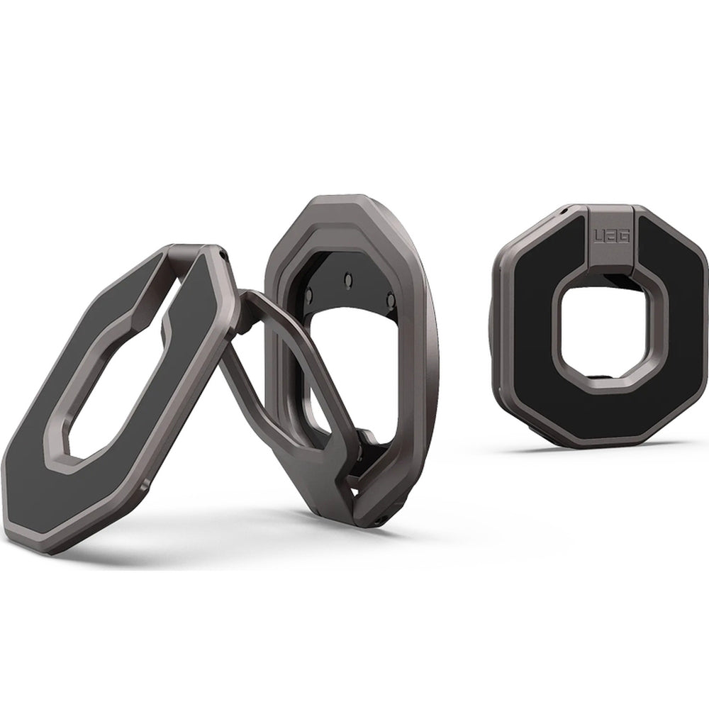Magnetischer Fingerhalter Urban Armor Gear Monarch Dual Magnetic Ring Stand für MagSafe, Metallgrau