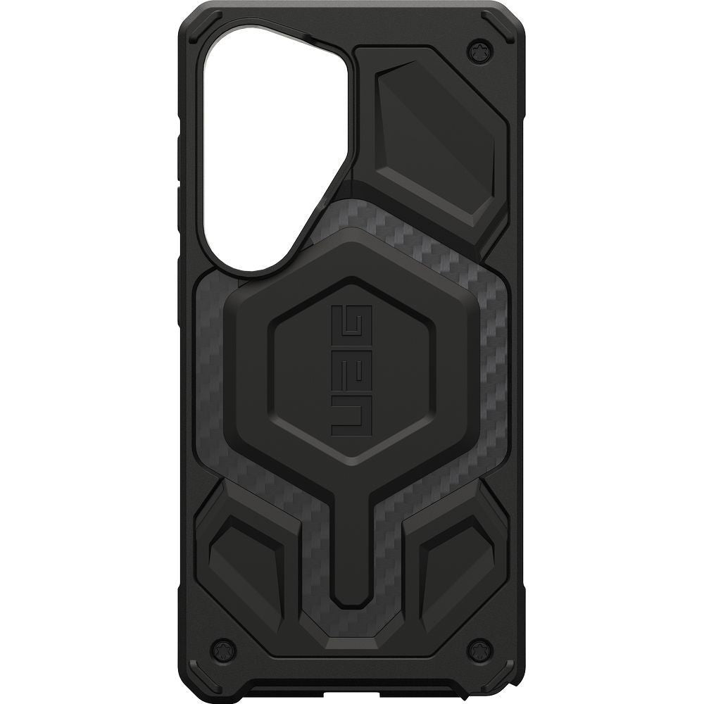 Handyhülle für Galaxy S26 Ultra, Urban Armor Gear Monarch Pro Mag mit MagSafe, Schwarz mit Kohlefaser