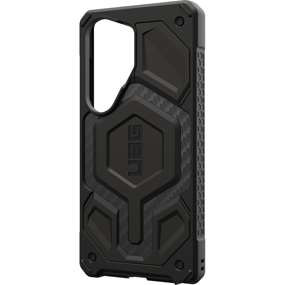 Handyhülle für Galaxy S26 Ultra, Urban Armor Gear Monarch Pro Mag mit MagSafe, Schwarz mit Kohlefaser