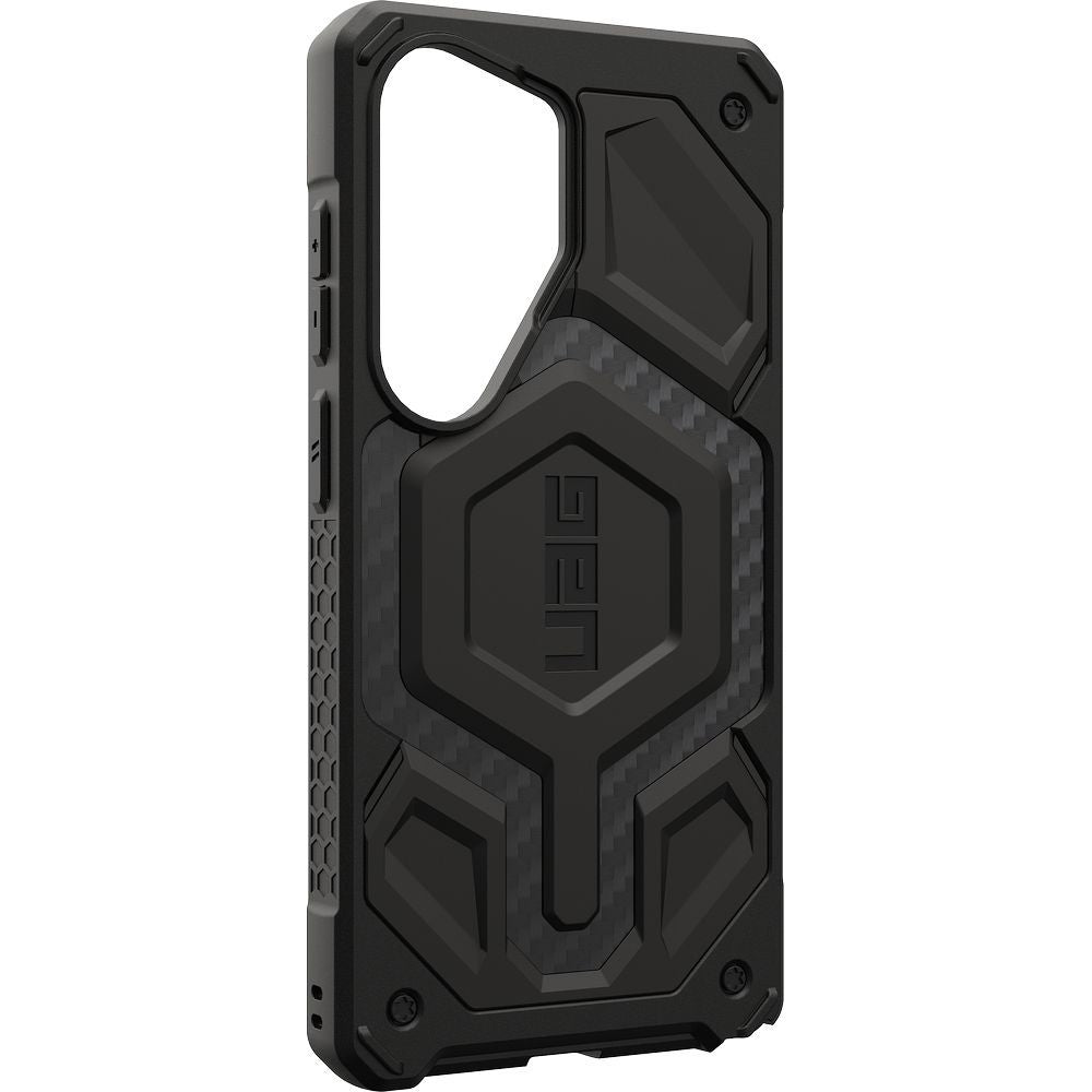 Handyhülle für Galaxy S26 Ultra, Urban Armor Gear Monarch Pro Mag mit MagSafe, Schwarz mit Kohlefaser