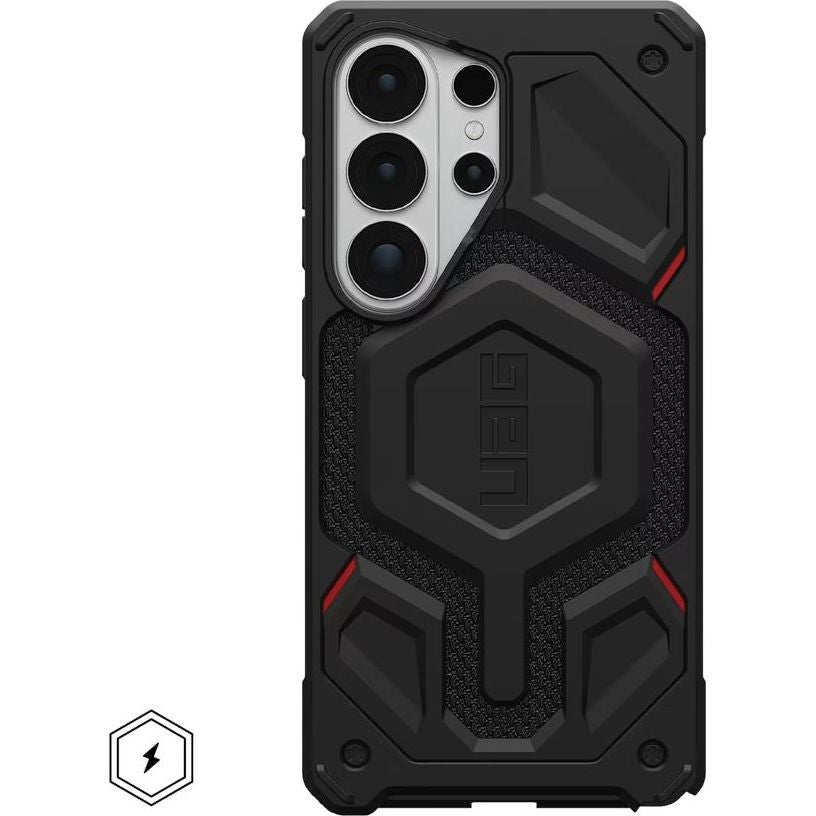 Handyhülle für Galaxy S26 Ultra, Urban Armor Gear Monarch Pro Mag mit MagSafe, Schwarz mit Kevlar