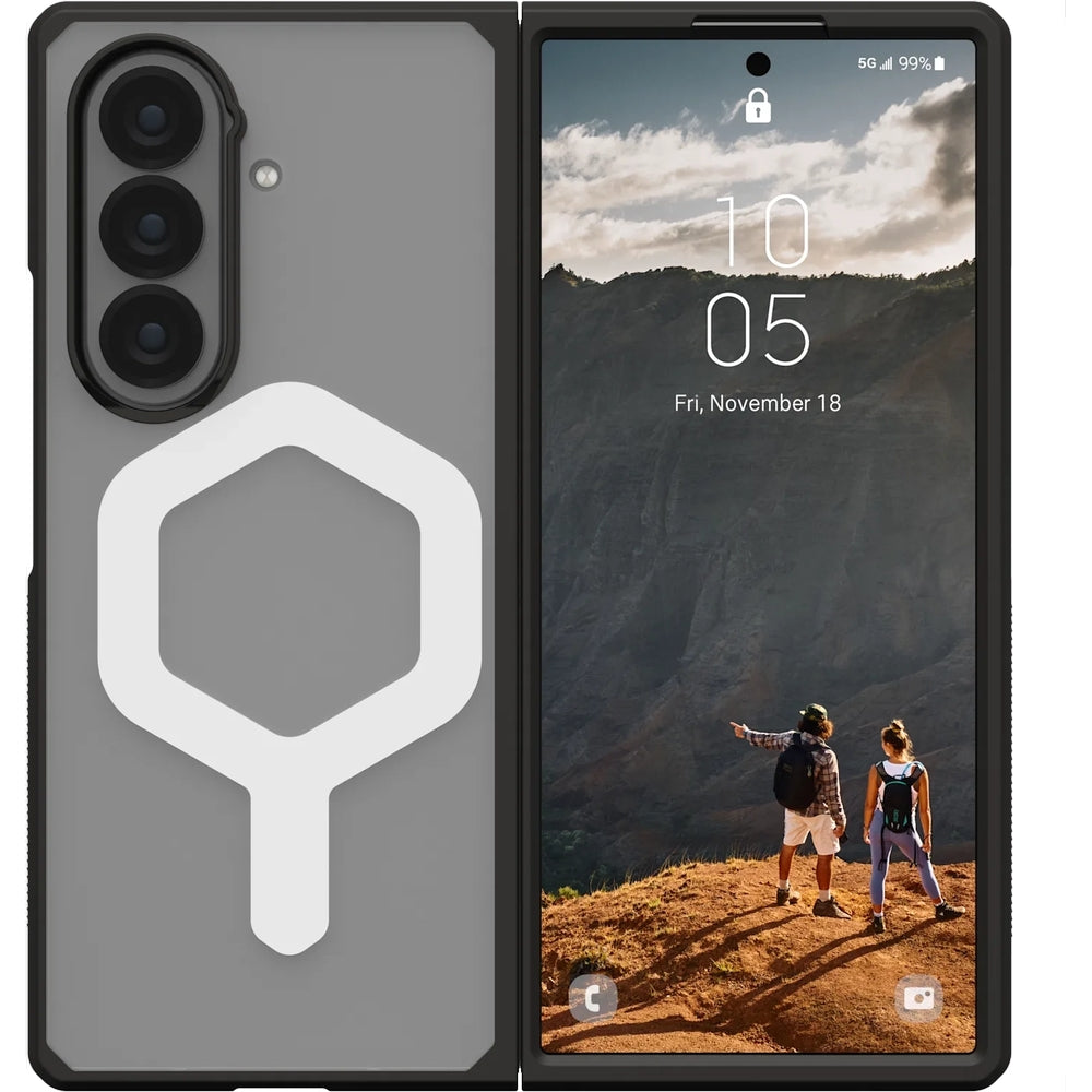 Handyhülle für Galaxy Z Fold7, Urban Armor Gear Mouve with Magnet, Transparent und Schwarz
