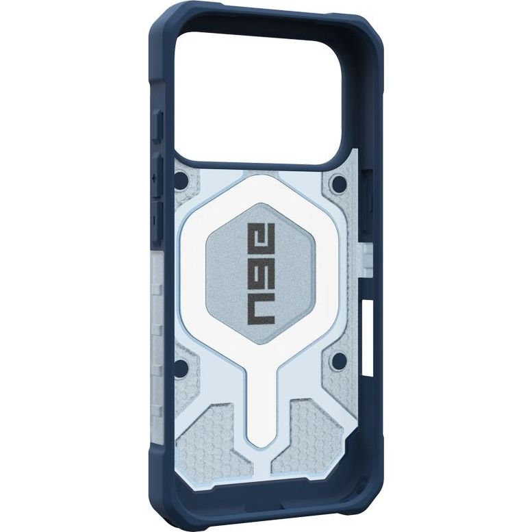 Handyhülle mit Armband für iPhone 18 Pro / 17 Pro, UAG Pathfinder Clear Mag Lanyard mit MagSafe, Durchscheinend-Blau