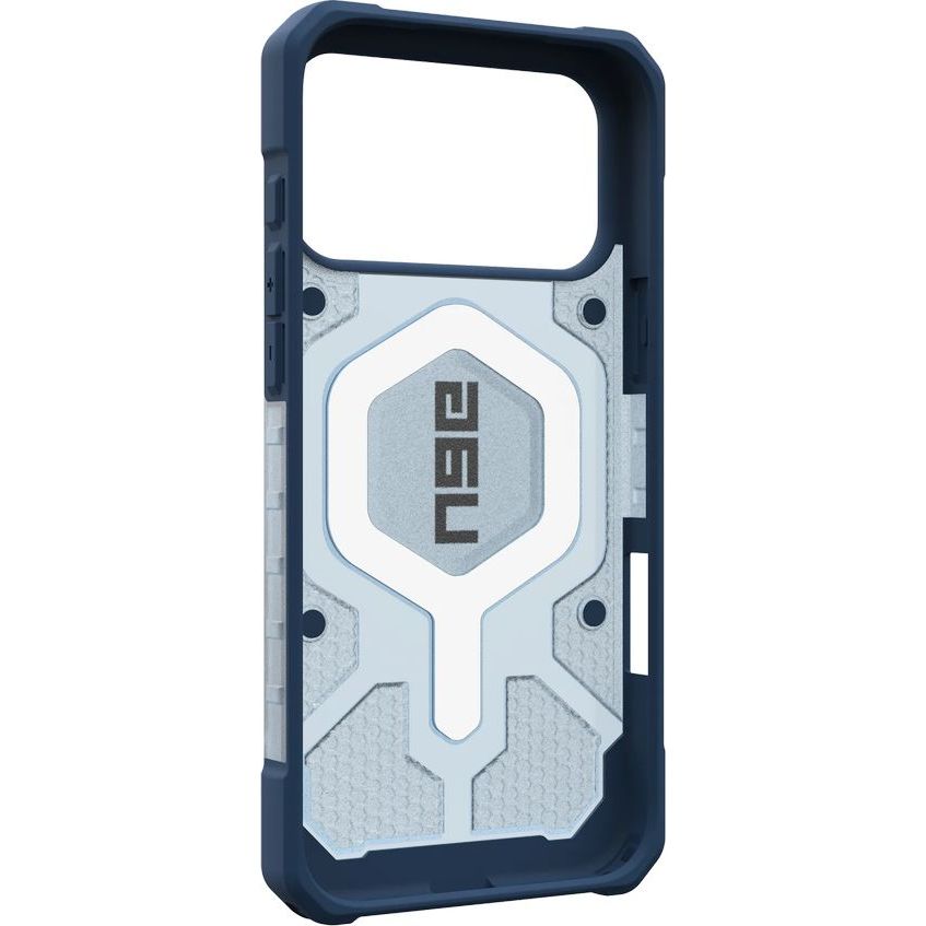 Handyhülle mit Armband für iPhone 18 Pro Max / 17 Pro Max, UAG Pathfinder Clear Mag Lanyard mit MagSafe, Durchscheinend-Blau