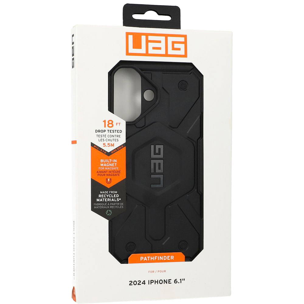 Handyhülle für iPhone 16, UAG Pathfinder Mag mit MagSafe, Schwarz